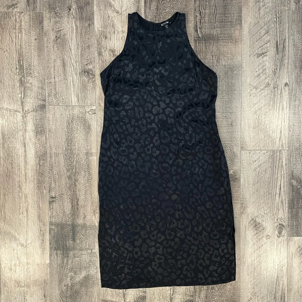 Express Black Leopard Dress size L - Picture 15 of 15